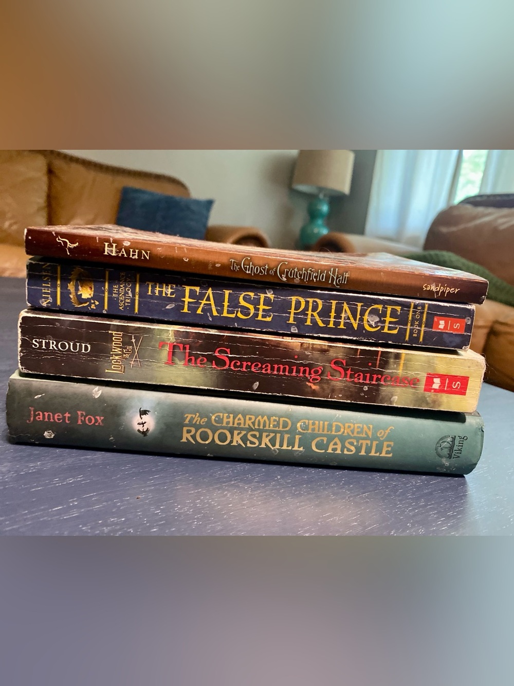 Stack of Young Adult Fantasy Paperbacks - Green, Teal, Black, Brown Accents
